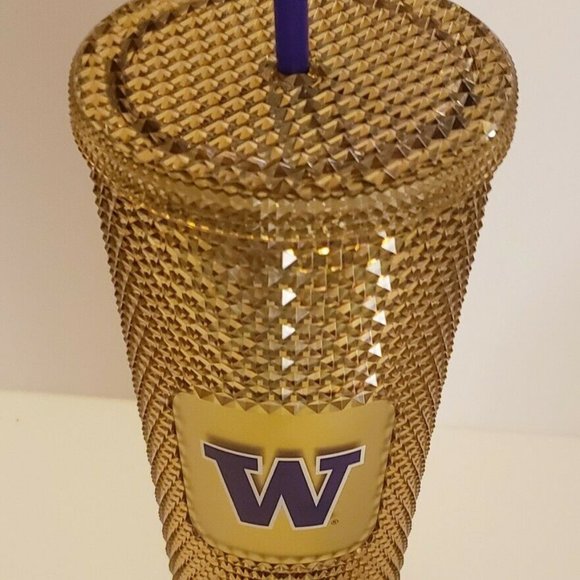 Starbucks 2022 UW Gold Tumbler Cup 24oz Venti Brand New In Hand Washington - Picture 2 of 5